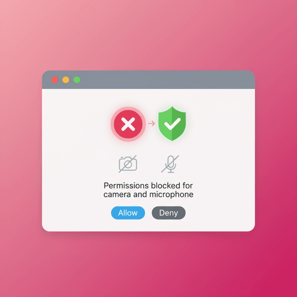 Unblock Camera and Microphone Permissions in Your Browser